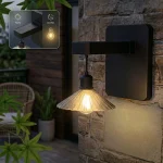 Outdoor Solar Wall Light | Wireless E27 Waterproof Garden Lamp